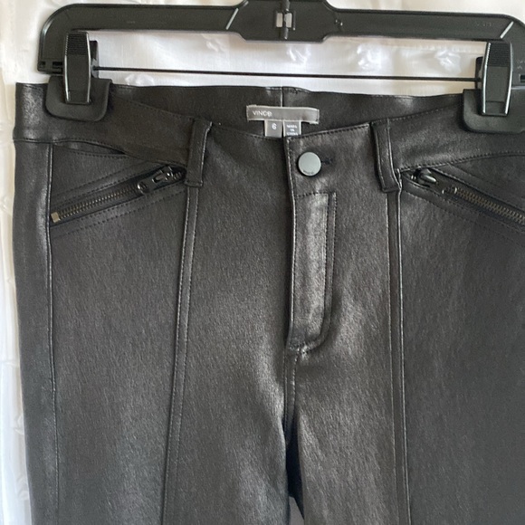 NWT VINCE black leather pants. (Real Leather) - Picture 2 of 9